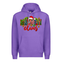 Purple Christmas grampy claus Premium Hoodie - FaDigitalArtStudio