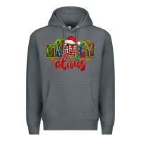 Rock Christmas grampy claus Premium Hoodie - FaDigitalArtStudio