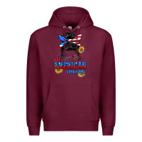 Burgundy All American Mama 4th of July Premium Hoodie - CowGirlArtShop
