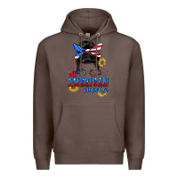 Coffee All American Mama 4th of July Premium Hoodie - CowGirlArtShop