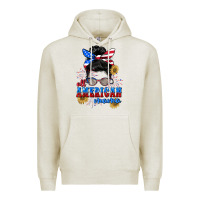 Oatmeal Heather All American Mama 4th of July Premium Hoodie - CowGirlArtShop