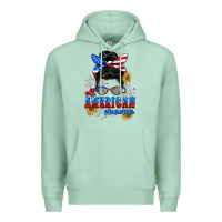 Seafoam All American Mama 4th of July Premium Hoodie - CowGirlArtShop