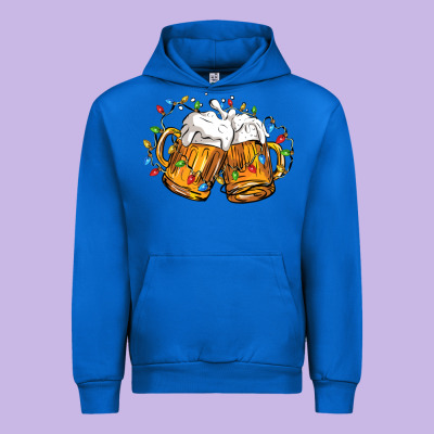 Beer With Christmas Lights Urban Hoodie Designed By Fadigitalartstudio
