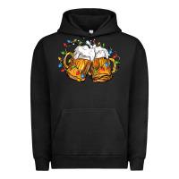 Pigment Black beer with christmas lights Urban Hoodie - FaDigitalArtStudio