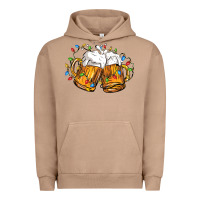 Pigment Burro beer with christmas lights Urban Hoodie - FaDigitalArtStudio