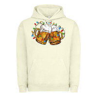 Pigment Pistachio beer with christmas lights Urban Hoodie - FaDigitalArtStudio