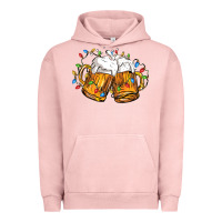 Pigment Salmon beer with christmas lights Urban Hoodie - FaDigitalArtStudio