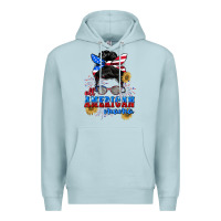 Blue Mist All American Mama 4th of July Premium Hoodie - CowGirlArtShop