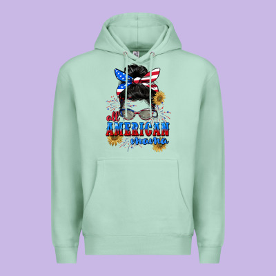 All American Mama 4th Of July Premium Hoodie Designed By Cowgirlartshop