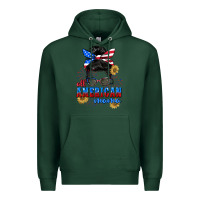 Sports Green All American Mama 4th of July Premium Hoodie - CowGirlArtShop