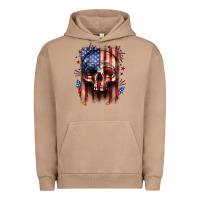 Pigment Burro 4th of July skull American flag Urban Hoodie - Neo Western