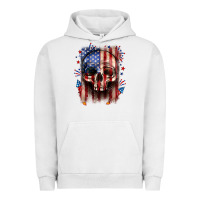 Pigment Lunar Rock 4th of July skull American flag Urban Hoodie - Neo Western