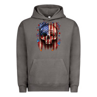 Pigment Tornado 4th of July skull American flag Urban Hoodie - Neo Western