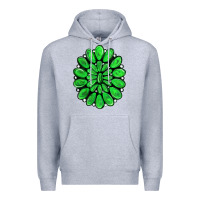 Heather Grey green gemstone Premium Hoodie - RanaPortraitStore