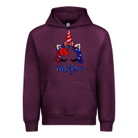 Mauve Wine 4th of July unicorn Urban Hoodie - Neo Western