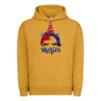 Pigment Peanut Butter 4th of July unicorn Urban Hoodie - Neo Western