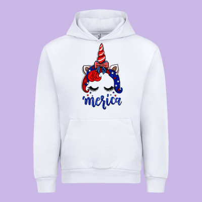 4th Of July Unicorn Urban Hoodie Designed By Neo Western