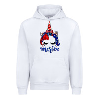 White 4th of July unicorn Urban Hoodie - Neo Western