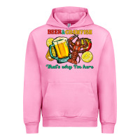 Fuchsia Pink beer&crawfish that's why i'm here Urban Hoodie - FaDigitalArtStudio