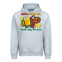 Heather Grey beer&crawfish that's why i'm here Urban Hoodie - FaDigitalArtStudio