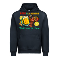 Navy beer&crawfish that's why i'm here Urban Hoodie - FaDigitalArtStudio