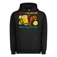 Pigment Black beer&crawfish that's why i'm here Urban Hoodie - FaDigitalArtStudio