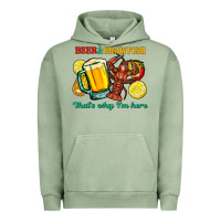 Pigment Oil Green beer&crawfish that's why i'm here Urban Hoodie - FaDigitalArtStudio