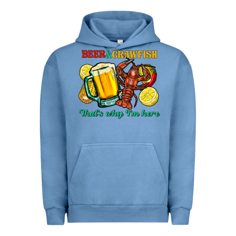 Beer&crawfish That's Why I'm Here Urban Hoodie by FaDigitalArtStudio | Teevron