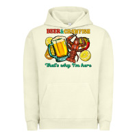 Pigment Pistachio beer&crawfish that's why i'm here Urban Hoodie - FaDigitalArtStudio