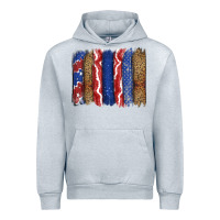 Heather Grey 4th of July brushstroke Urban Hoodie - CowGirlArtShop