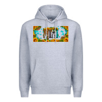 Heather Grey mini sunflower libbey cup Premium Hoodie - HRA Design Shop