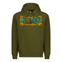 Army Green mini sunflower libbey cup Premium Hoodie - HRA Design Shop