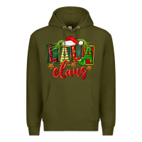 Army Green Christmas lala claus Premium Hoodie - FaDigitalArtStudio