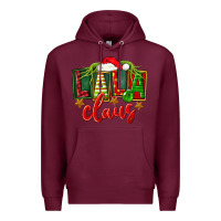 Burgundy Christmas lala claus Premium Hoodie - FaDigitalArtStudio