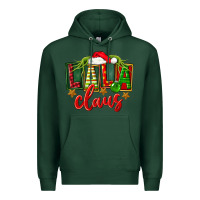 Sports Green Christmas lala claus Premium Hoodie - FaDigitalArtStudio