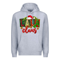 Heather Grey Christmas lala claus Premium Hoodie - FaDigitalArtStudio