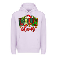 Lilac Christmas lala claus Premium Hoodie - FaDigitalArtStudio