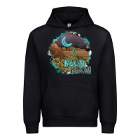 Black neon moon Urban Hoodie - SublimationCraftShop