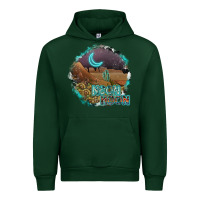 Forest Green neon moon Urban Hoodie - SublimationCraftShop