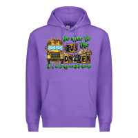 Purple Be Nice To The Bus Driver It's A Long Walk Home Premium Hoodie - CowhideDigitalArt