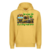 Antique Gold Be Nice To The Bus Driver It's A Long Walk Home Premium Hoodie - CowhideDigitalArt
