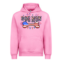 Fuchsia Pink 4th of July Dog Mom Urban Hoodie - CowGirlArtShop
