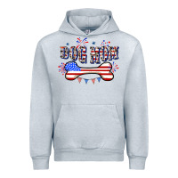 Heather Grey 4th of July Dog Mom Urban Hoodie - CowGirlArtShop