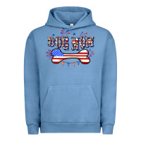 Pigment Pebble Blue 4th of July Dog Mom Urban Hoodie - CowGirlArtShop