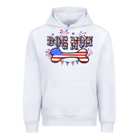 White 4th of July Dog Mom Urban Hoodie - CowGirlArtShop