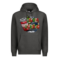 Charcoal Heather coffe Premium Hoodie - CowhideDigitalArt