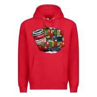 Red coffe Premium Hoodie - CowhideDigitalArt