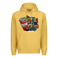 Antique Gold coffe Premium Hoodie - CowhideDigitalArt