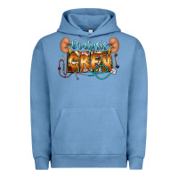 Pigment Pebble Blue dialysis crew Urban Hoodie - CowhideDigitalArt