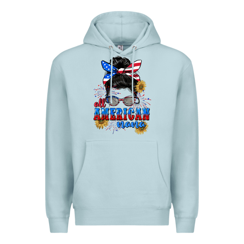 All American Nana 4th Of July Premium Hoodie by CowGirlArtShop | Teevron